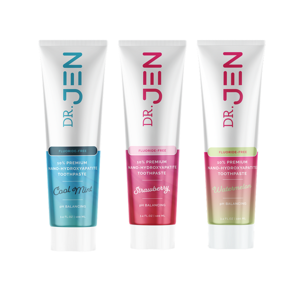 Dr. Jen's Cool Mint Fluoride-Free Toothpaste with 10% Premium Nano-Hydroxyapatite - 12/24 Pack