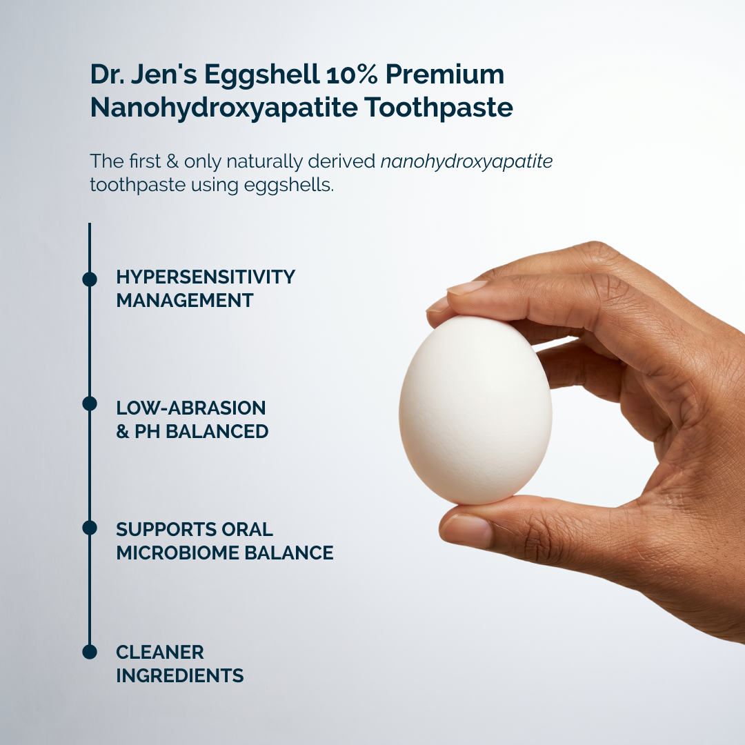 NEW Dr. Jen's Eggshell 10% Premium Nano Hydroxyapatite Toothpaste - 12/24 pack