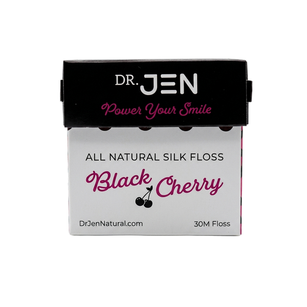 50 count, Black Cherry Plastic-Free Floss with Nano-Hydroxyapatite