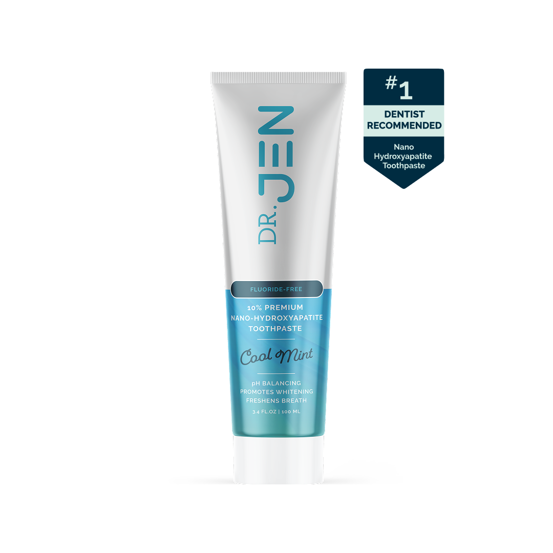 Dr. Jen's Cool Mint Fluoride-Free Toothpaste with 10% Premium Nano-Hydroxyapatite - 12/24 Pack