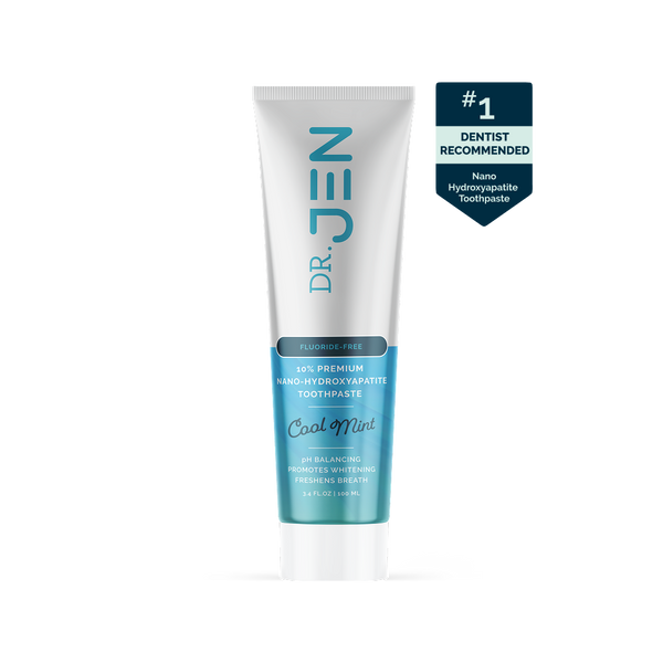Dr. Jen's Cool Mint Fluoride-Free Toothpaste with 10% Premium Nano-Hydroxyapatite - 12/24 Pack