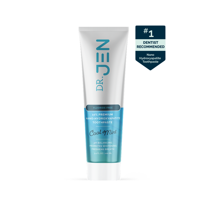 Dr. Jen's Cool Mint Fluoride-Free Toothpaste with 10% Premium Nano-Hydroxyapatite - 12/24 Pack