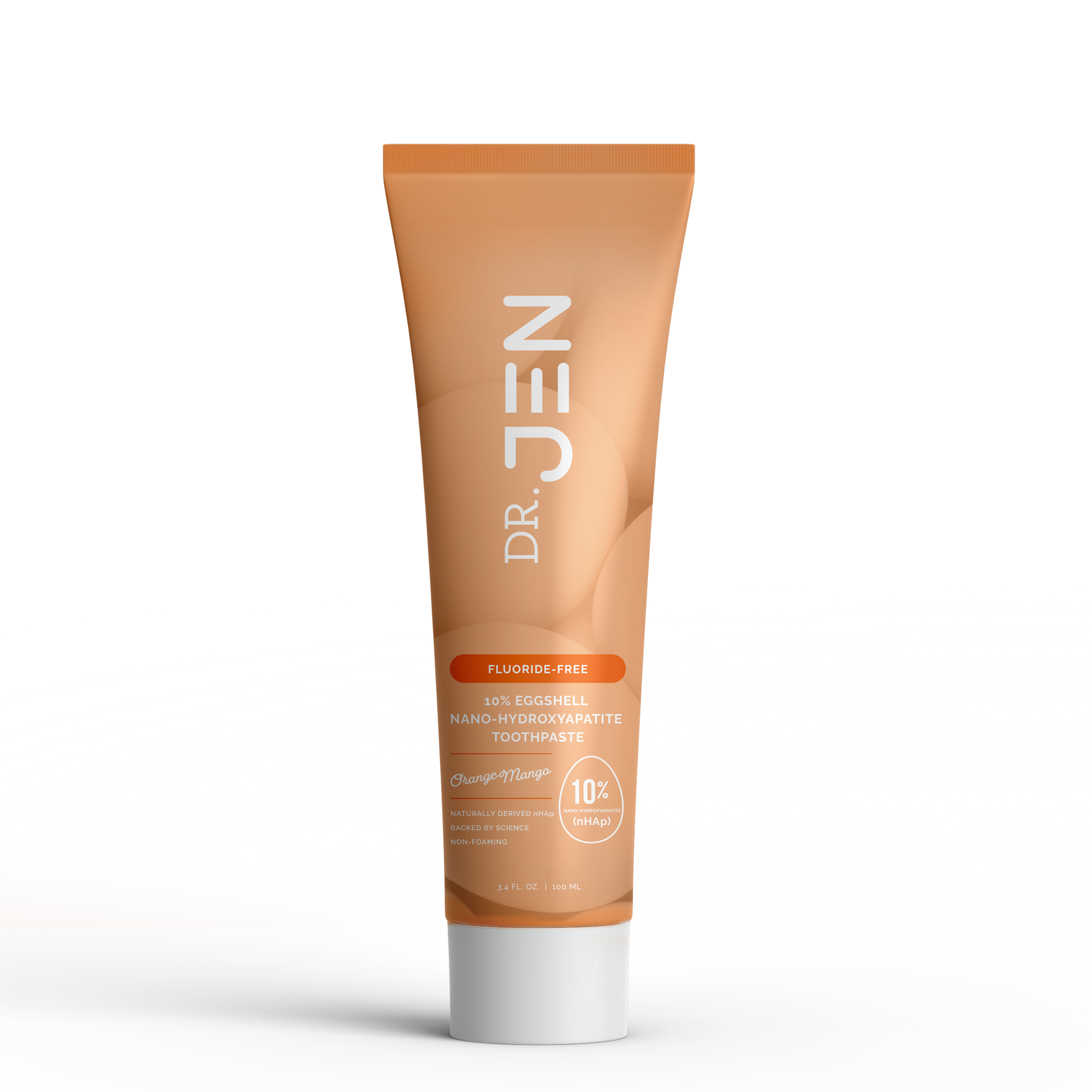 NEW Dr. Jen's Eggshell Orange Mango 10% Premium Nano Hydroxyapatite Toothpaste - 12/24 pack