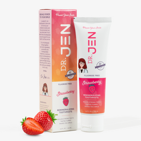 Dr. Jen's Strawberry Fluoride-Free Toothpaste with 10% Premium Nano-Hydroxyapatite - 12/24 Pack