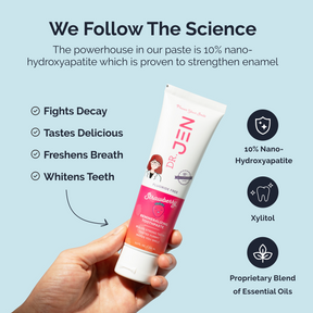 Dr. Jen's Strawberry Fluoride-Free Toothpaste with 10% Premium Nano-Hydroxyapatite - 12/24 Pack