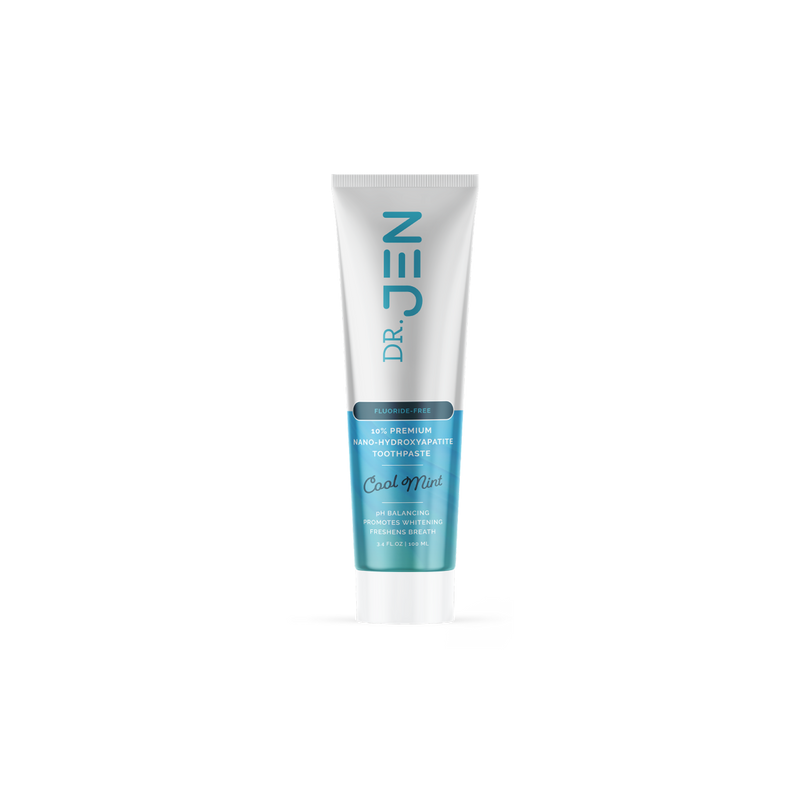 Dr. Jen's Cool Mint Fluoride-Free Toothpaste with 10% Premium Nano-Hyd